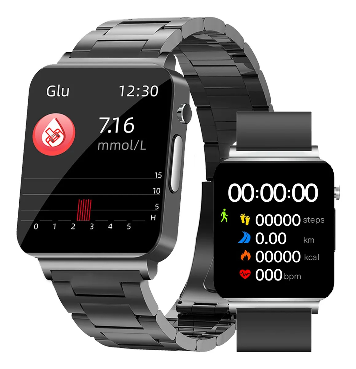 Reloj inteligente con monitor de glucosa en sangre para hombres y mujeres (ECGPPG)