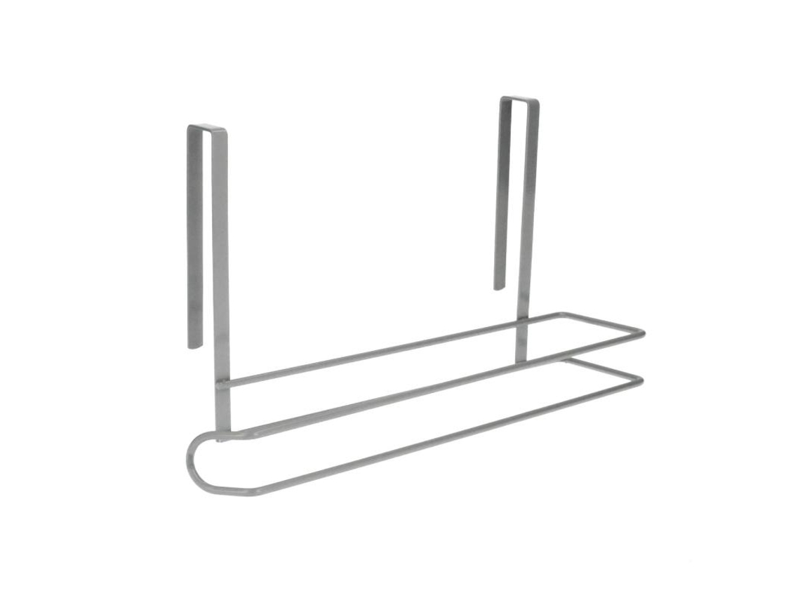 Colgador Portarrollos Papel Cocina. Acero Para Puertas. Encimeras. Muebles. 32.5x18x10 cm ORYX