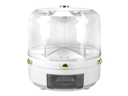 Caja De Almacenamiento Rotatoria Para Granos 6 Compartimentos 6kg Dispensador De Arroz 360 Grados Para Cocina Hogar Blanco