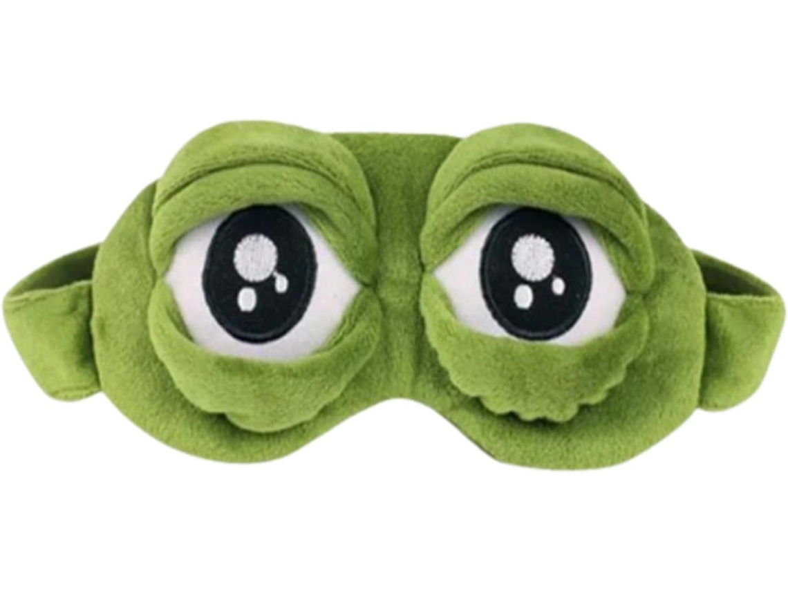 Antifaz para dormir infantil con forma de rana, de peluche suave. ZYBLSSBB