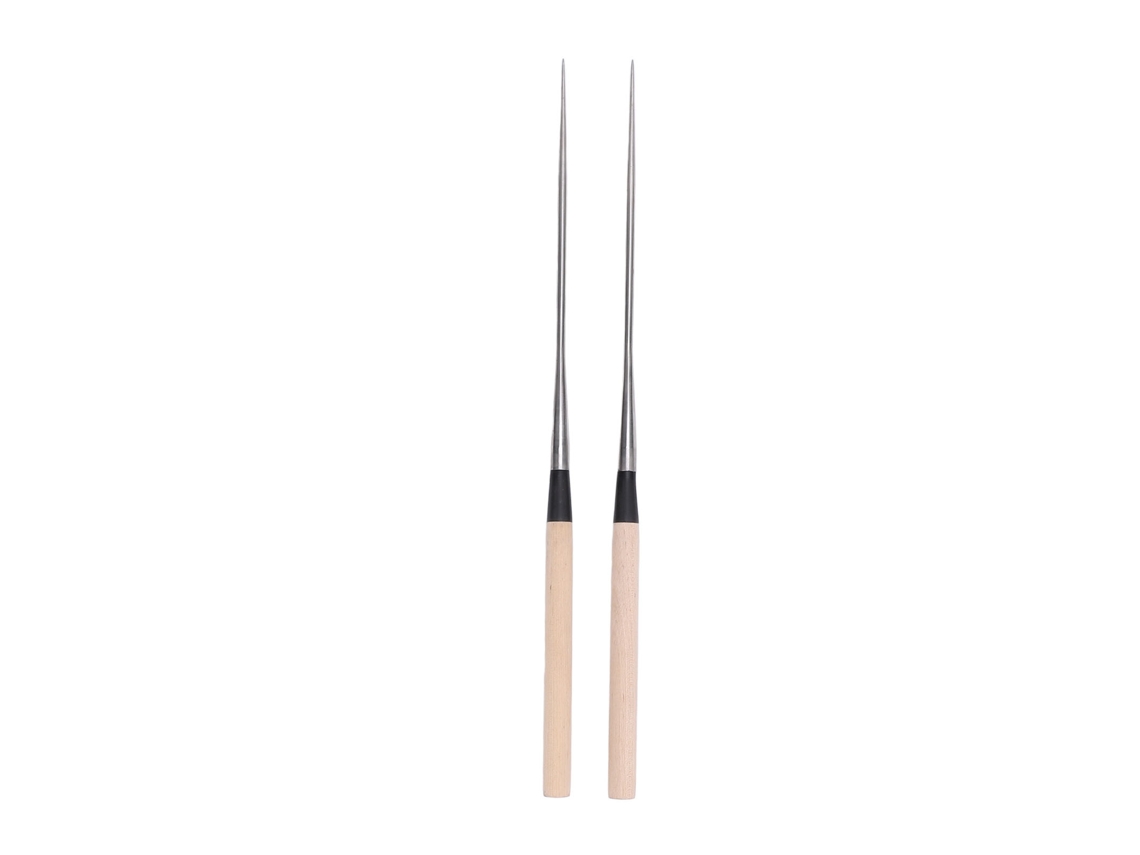 Palillos De Sushi Profesionales De Acero Inoxidable Y Madera Maciza Con Puntas Cónicas Para Sashimi.