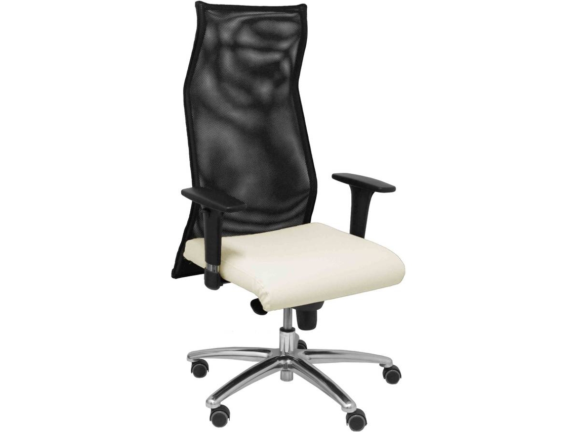 Silla Ejecutiva PYC Sahuco  Beige (Brazos Ajustables - Malla)