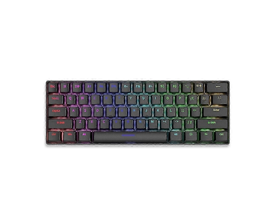Teclado mecánico de 61 teclas con interruptores intercambiables en caliente, accesorio de oficina y teclado para juegos. Everley891