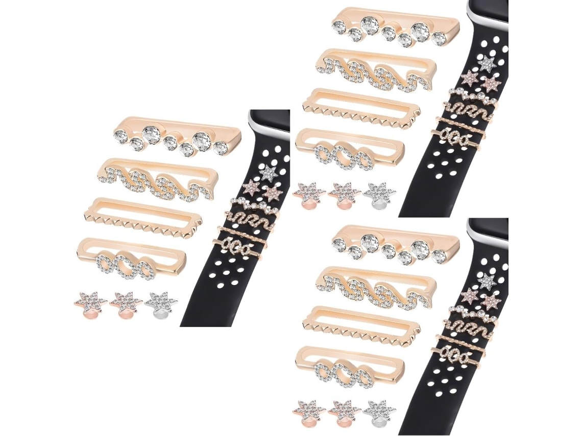 28 Piezas De Pulseras De Silicona Decorativas Con Anillos Metálicos, Accesorios De Joyería Para Pulseras.
