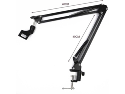 Soporte De Micrófono Con Brazo Articulado Ajustable 360°, Suspensión Universal, Ideal Para Estudios, Retransmisiones Y Grabaciones De Audio.