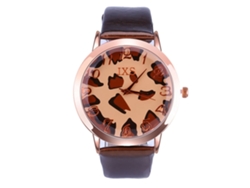Reloj De Pulsera Zhoulianfa Para Mujer De Acero Inoxidable Con Correa De Cuero Sintético.