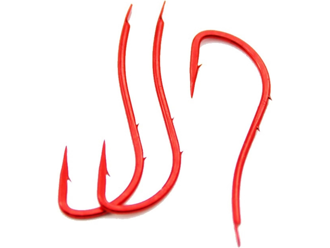 Anzuelos De Pesca, 20 Piezas/bolsa, Rojos, Con Doble Punta, Soporte Para Cebo Vivo, Pesca En La Playa, Vivo...