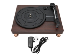 Tocadiscos vintage con 3 velocidades y altavoces estéreo incorporados, ideal para decoración y entretenimiento, 100-240V