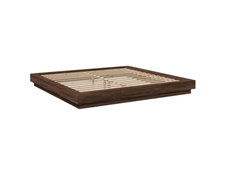 VIDAXL Cama Madera de Roble Madera Marrón (212x2005x23cm)