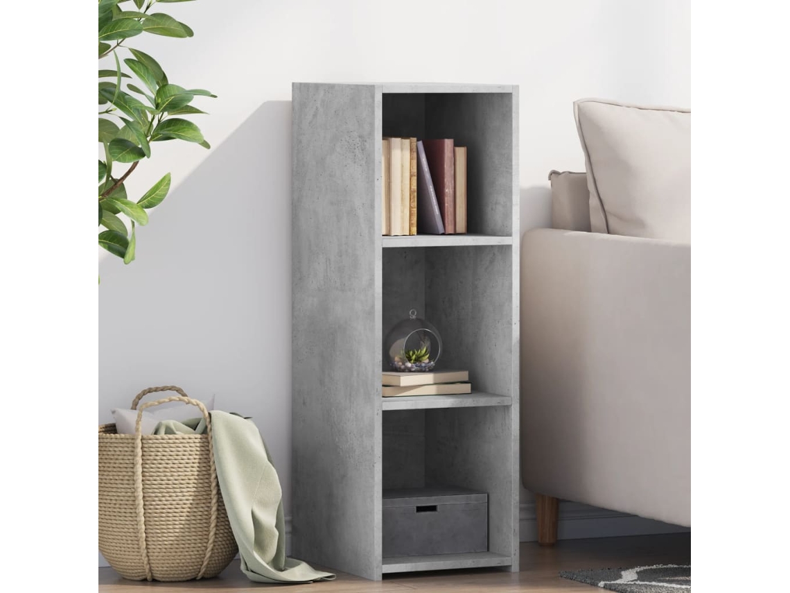 Aparador De Madera Contrachapada Gris Hormigón 30x41x93 Cm