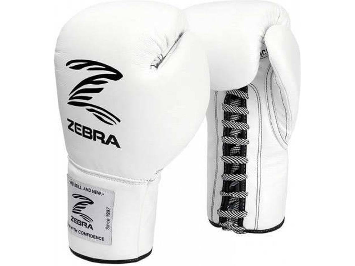 Guantes de Boxeo ZEBRA Pro (Blanco - 10 OZ)
