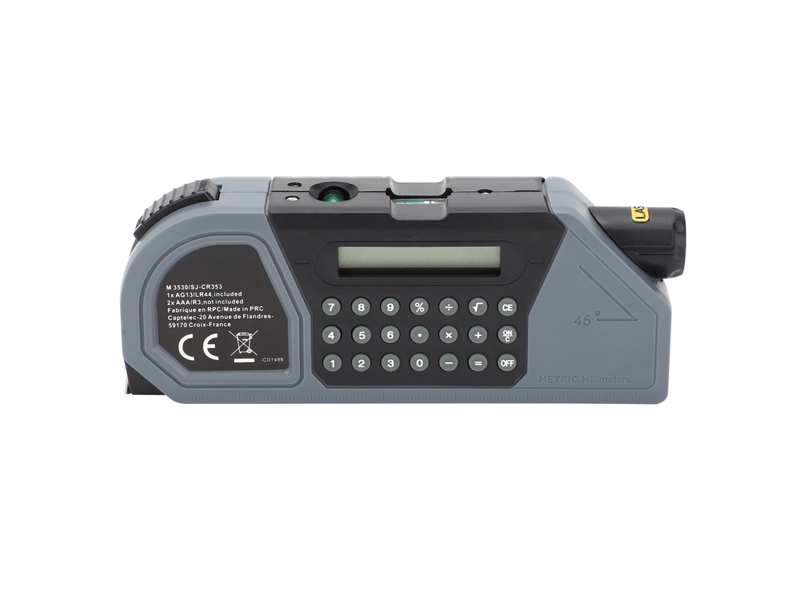 Nivel Láser Horizontal Multifuncional Con Cinta Métrica Y Calculadora De 1,5 V.