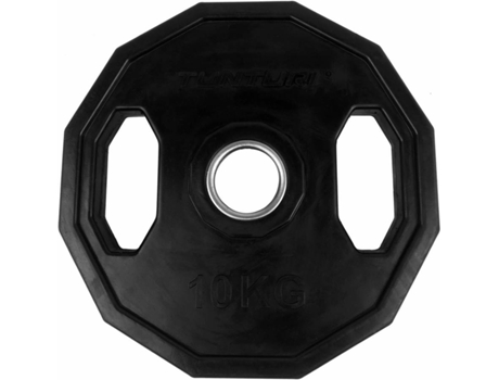Disco de Musculación TUNTURI Borracha Negro Negro (10kg)