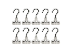 10 Ganchos Magnéticos Resistentes De Acero Inoxidable Para Refrigerador Y Gabinetes De Cocina (sin Necesidad De Perforar)