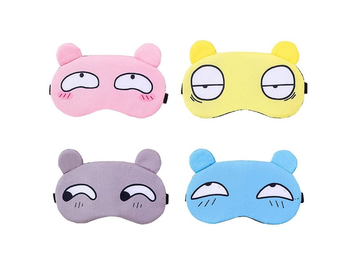 Dan26-4 Pares De Máscaras Oculares Para Dormir Suaves Cute Cubreojos Para Niños Y Niñas Alivio Fatiga Ojos