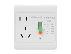 Enchufe De Pared Berm Bem-40l 10a 250v Con Protección Contra Fugas De Corriente Interruptor
