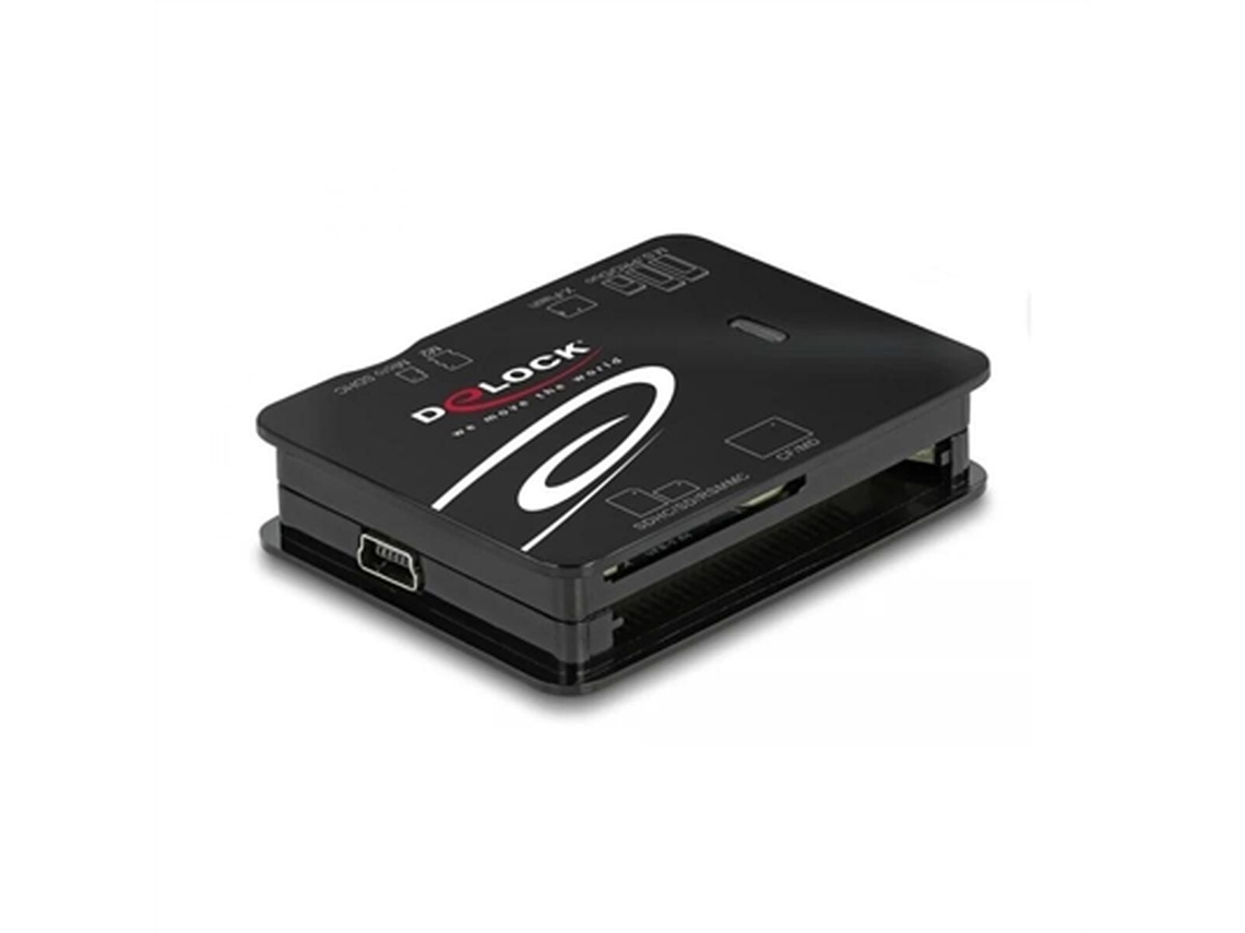 Lector de Tarjetas Externo DELOCK 91007 (Negro)