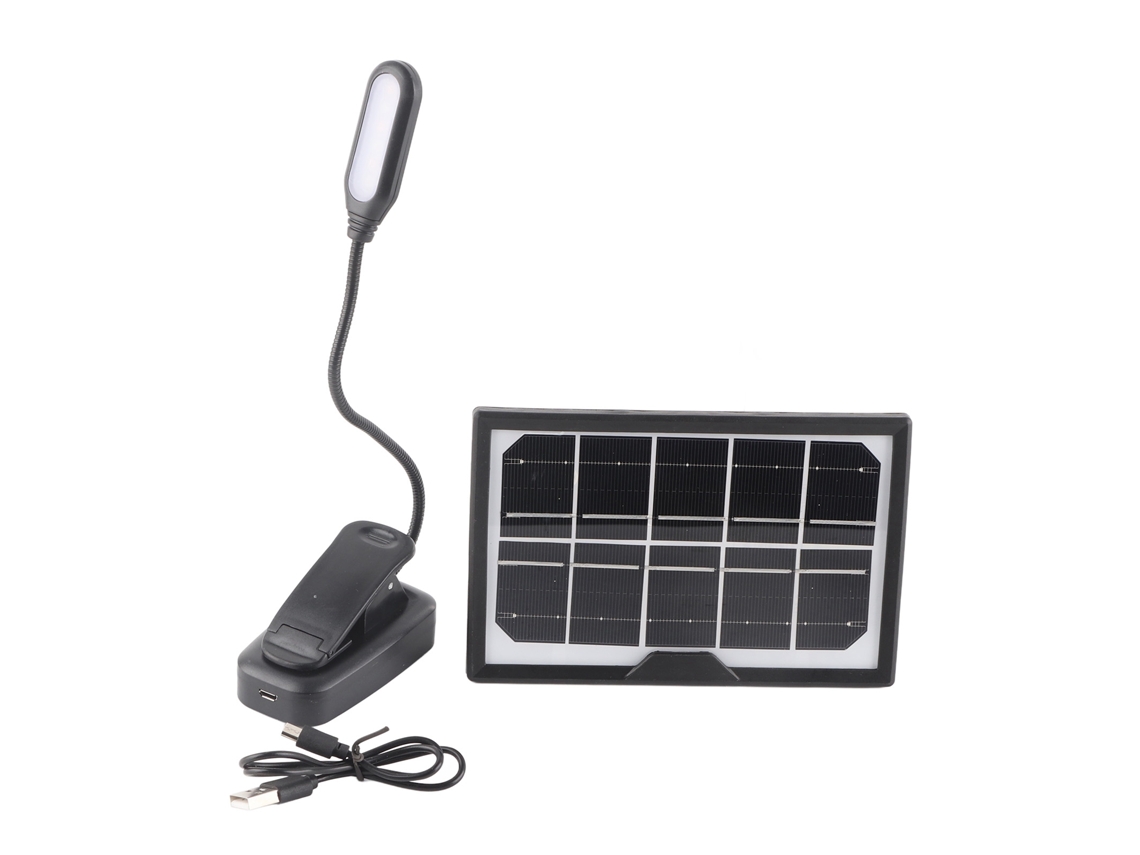 2026-as-lámpara De Pinza Solar Recargable Con Cuello Flexible Luz Blanca Cálida Anti-parpadeo Para Lectura 5v