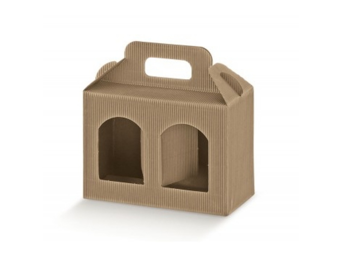 Caja de Cartón Kraft Ecológico para 2 Mermeladas GEOCAKES