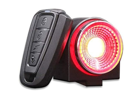 Luz trasera de bicicleta inteligente impermeable Led luz trasera alarma Control remoto Ultra brillante 115Db ENZONS luz trasera negra