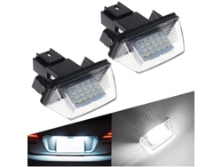 Luz LED para matrícula de 6000k, 24 bombillas SMD, 400-420lm, para BMW E87 E81 F20 E63 Z4 Mini R55 R60 R61