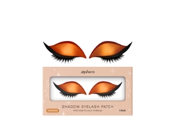 Pegatinas para pestañas con sombra de ojos naranja