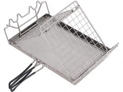 Tostadora De Camping, 25, 4 X 15 Cm, Acero Inoxidable, Portátil, Plegable, Estructura Estable