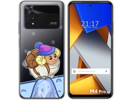Carcasa para Xiaomi Poco M4 Pro 4G TUMUNDOSMARTPHONE Dibujos Transparente Cabra Multicolor