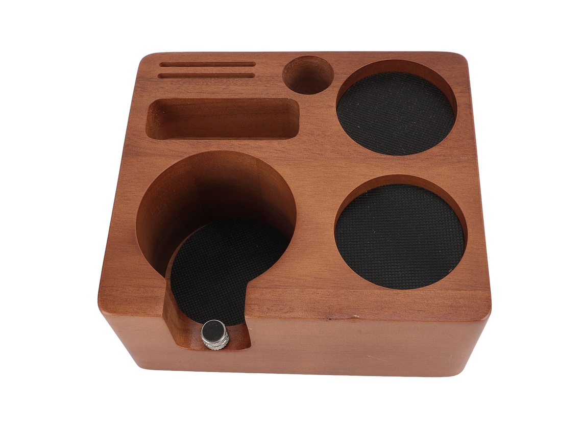 Soporte Multifuncional De Madera Para Envasar Café, 58 Mm, Ajustable Con Base Para Filtro.