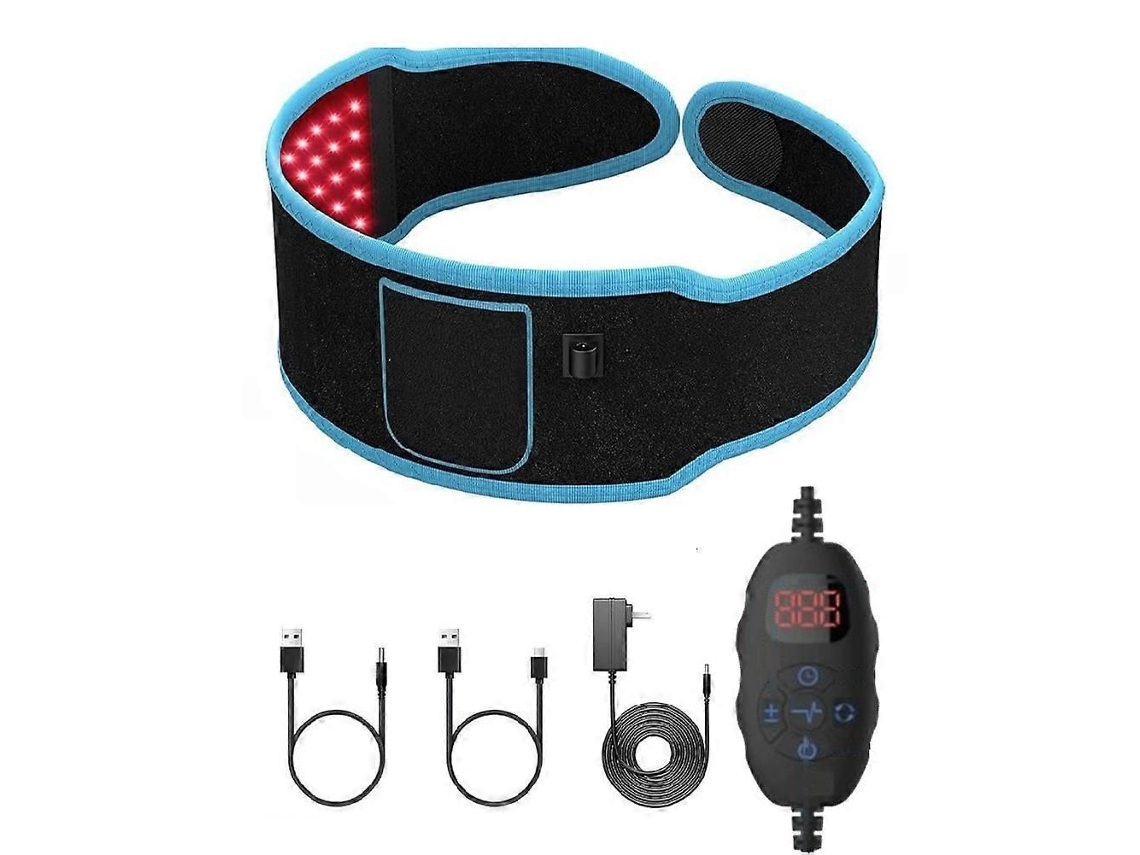 Cinturón de luz LED roja e infrarroja para masaje corporal completo en la cintura, alivio de la fatiga y acondicionamiento físico. Cinturón terapéutico.