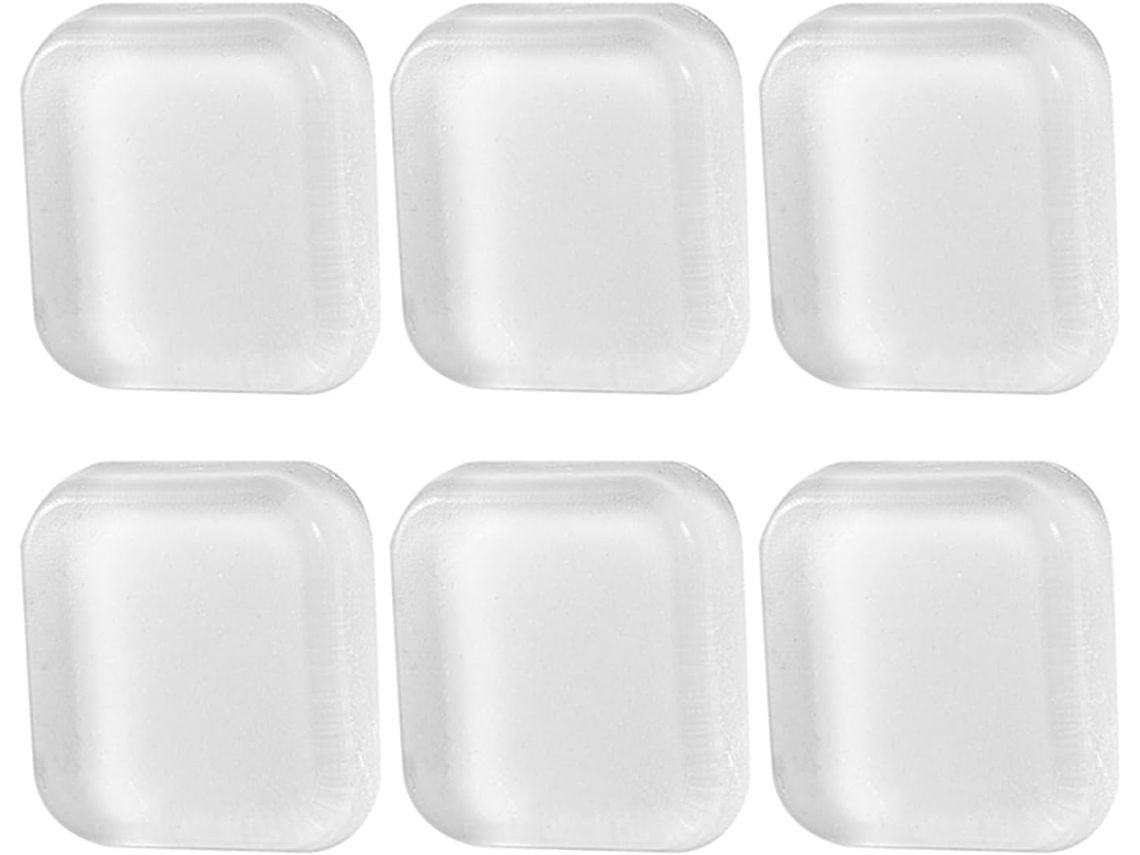 Paquete De 6 Protectores De Pared Adhesivos Cuadrados Transparentes De Silicona Para Absorber Los Golpes Y Proteger La