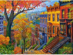 ¡Rompecabezas de 3000 piezas Castorland Autumn City Hill para divertirte!