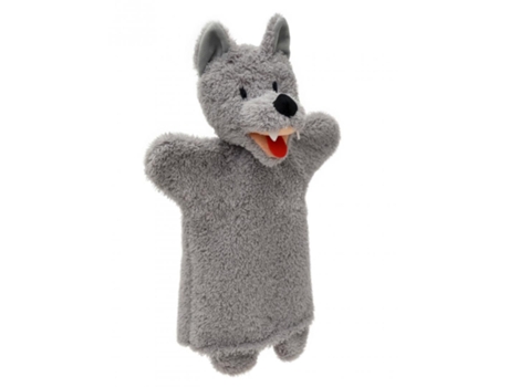 Peluche MORAVSKÁ ÚSTREDNA BRNO Lobo Gris Marioneta de Mano