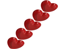 Juego De 5 Platos Multifuncionales De Pp Liso Red Heart