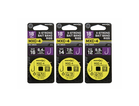 Cebo sin barra MATRIX MXC-4 X-strong Bait Band 45cm x8