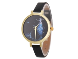 Reloj De Pulsera De Cuarzo Sencillo Para Mujer Zhoulianfa Negro Con Correa De Piel Sintética.