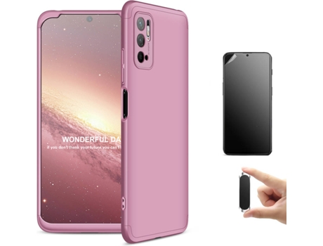 Carcasa + Protector + Soporte Xiaomi Poco M3 Pro 5G Slim Armor 360º Rosa BD-HF