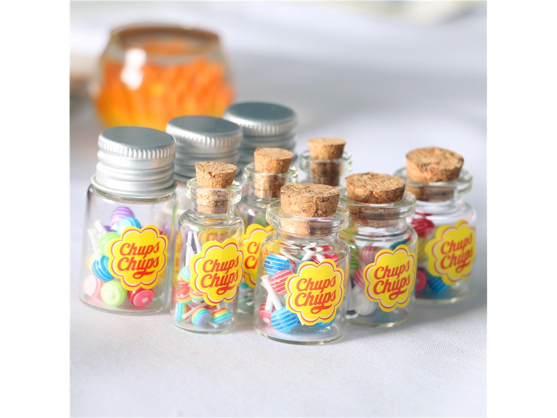 Cocina en miniatura para casa de muñecas, juguetes en miniatura, accesorios de modelado, lata en miniatura, piruleta, manualidades, joyería, bricolaje