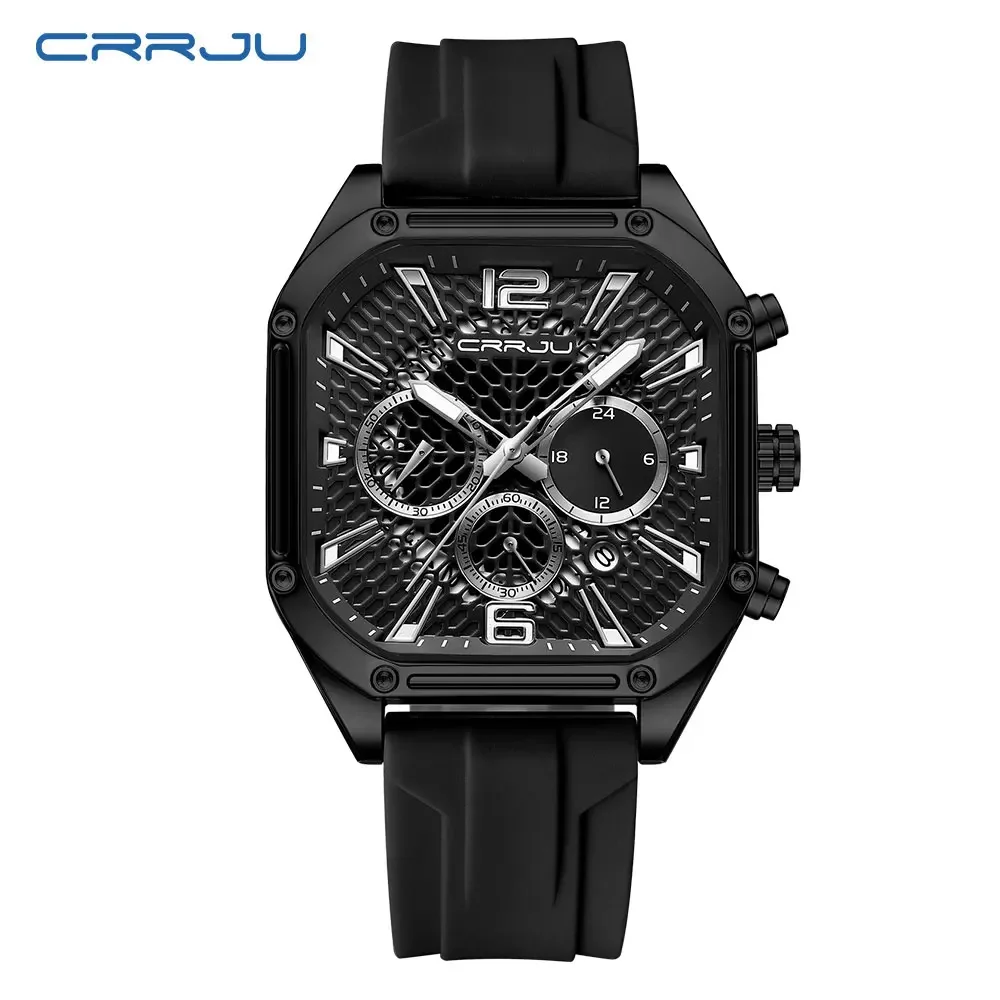 Reloj cronógrafo para hombre (negro), deportivo, militar, resistente al agua.