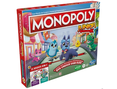 Juego de Mesa MONOPOLY Junior (Edad Mínima Recomendada: 4 años - Versión en Portugués)