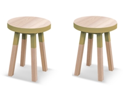 Banco MON PETIT MEUBLE FRANÇAIS de Madeira Maciça Assento 35 cm (2 unidades)