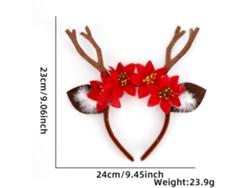 Diadema navideña con cuernos, accesorio navideño brillante, ideal para fiestas, cosplay y uso diario Aeuzwr (Estilo 7)