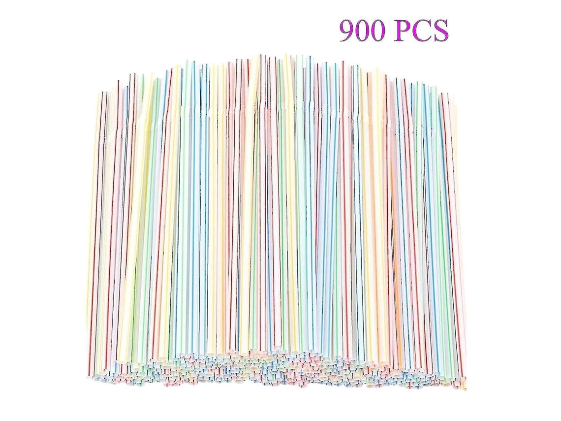 900 pajitas de plástico expandido para fiestas, bares, tiendas de bebidas y hogar. Hy Rosewell Straws (ls)