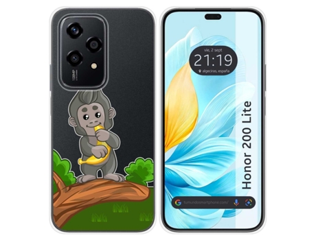 Funda Lite Diseño Mono para Honor, Huawei 200 Lite 5G TUMUNDOSMARTPHONE Multicolor