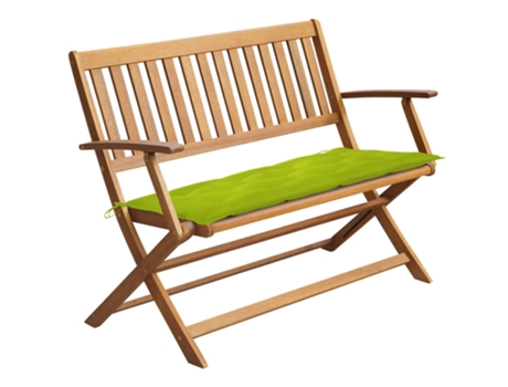 Banco de jardín VIDAXL Verde Madera de acacia (120x60x89 cm)