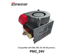 Cabezal de impresión hotend Zonestar 2 en 1 de 24 V compatible con impresoras 3D Z8s/z8x/z9/z10 PLA ABS PETG HIPS