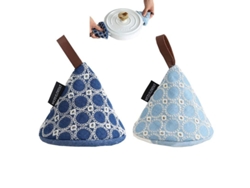 Guantes de cocina Rebe-Linjou Mini, protectores de manos para cocinar y hornear, azul claro y azul oscuro.