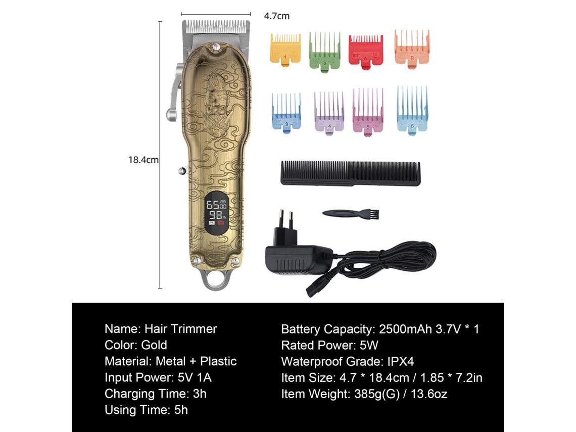 Kit Portátil Recargable Bestauty Para El Cuidado Del Cabello Con Tijeras De Precisión Y Peines Limitadores Usb.
