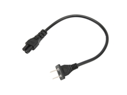 Cable de alimentación Aetheria Nema 1-15p a IEC320 C5 de 0,3 m para portátil con material de PVC.