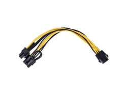 5 Piezas Cable De Alimentación Para Gpu 6pin A Doble 8pin 6+2 18awg Conector Gráfico